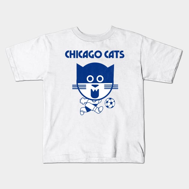 Defunct Chicago Cats Soccer 1975 Kids T-Shirt by LocalZonly